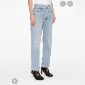 Agolde Light Blue Straight Jeans